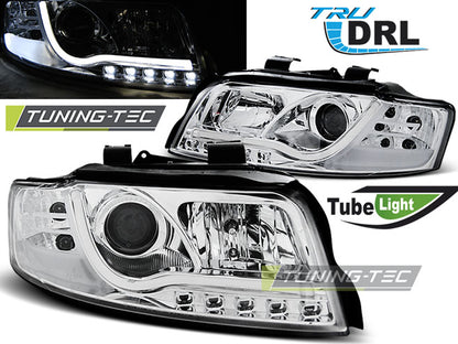 Tuning-Tec LED Tagfahrlicht Scheinwerfer für Audi A4 B6 00-04 chrom LTI