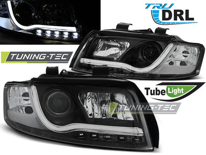 Tuning-Tec LED Tagfahrlicht Scheinwerfer für Audi A4 B6 00-04 schwarz LTI