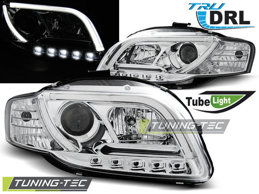 Tuning-Tec LED Tagfahrlicht Scheinwerfer für Audi A4 B7 05-08 chrom LTI