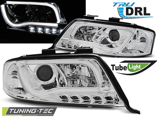 Tuning-Tec LED Tagfahrlicht Scheinwerfer für Audi A6 4B 97-01 chrom LTI