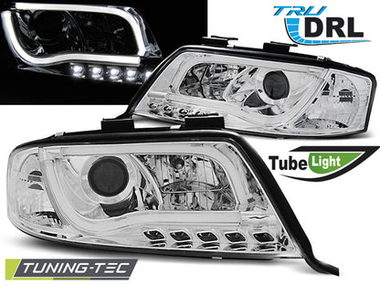 Tuning-Tec LED Tagfahrlicht Scheinwerfer für Audi A6 4B 97-01 chrom LTI