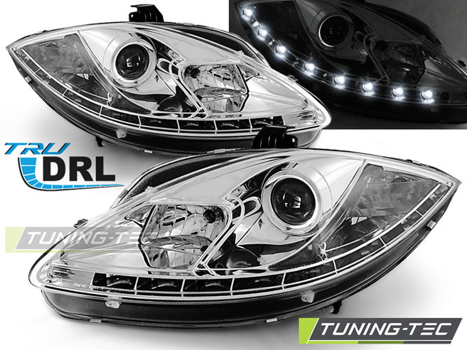 Tuning-Tec LED Tagfahrlicht Scheinwerfer Seat Leon 1P1 Facelift / Altea 09-12 chrom