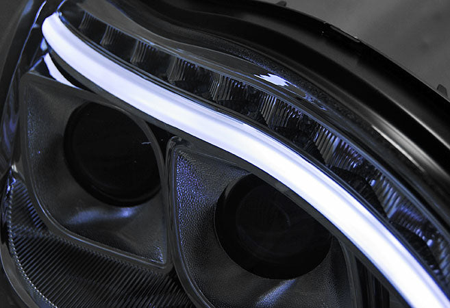 Tuning-Tec LED Tagfahrlicht Scheinwerfer für Mercedes Benz S-Klasse W220 98-05 chrom mit LED Blinker