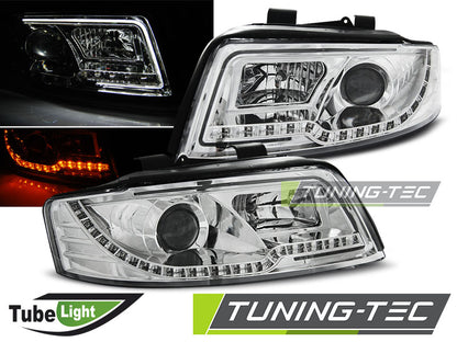 Tuning-Tec LED Tagfahrlicht Scheinwerfer für Audi A4 B6 00-04 chrom LTI
