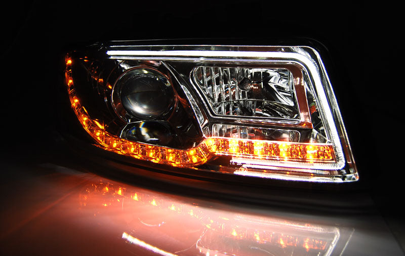 Tuning-Tec LED Tagfahrlicht Scheinwerfer für Audi A4 B6 00-04 chrom LTI