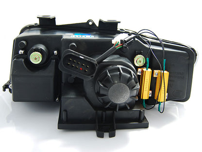Tuning-Tec LED Tagfahrlicht Scheinwerfer für Audi A4 B6 00-04 schwarz