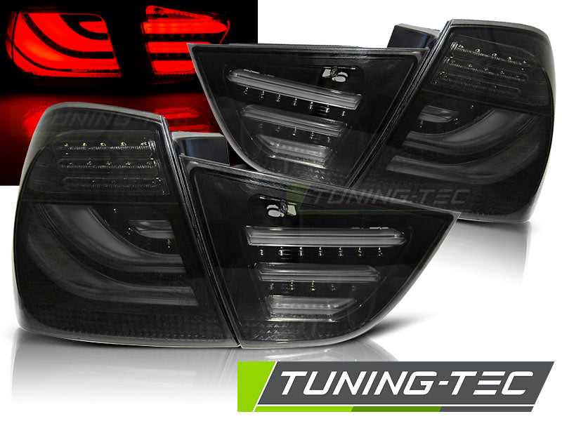 Tuning-Tec LED Lightbar Rückleuchten für BMW 3er E90 LCI Limousine 09-11 schwarz/rauch