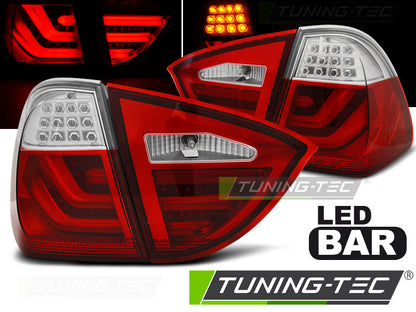 Tuning-Tec LED Lightbar Rückleuchten für BMW 3er E91 Touring 05-08 rot/silber/klar