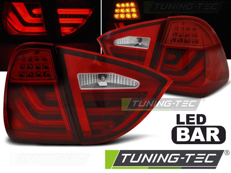Tuning-Tec LED Lightbar Rückleuchten für BMW 3er E91 Touring 05-08 rot/klar