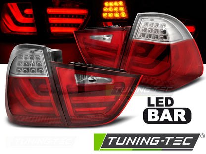 Tuning-Tec LED Lightbar Rückleuchten für BMW 3er E91 LCI Touring 09-11 rot/klar