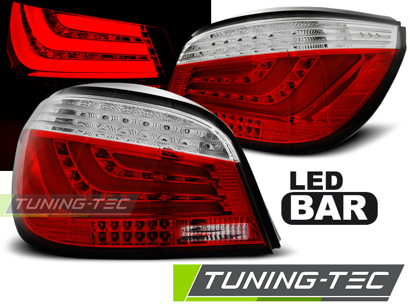 Tuning-Tec LED Lightbar Rückleuchten für BMW 5er E60 Limousine 03-07 rot/klar