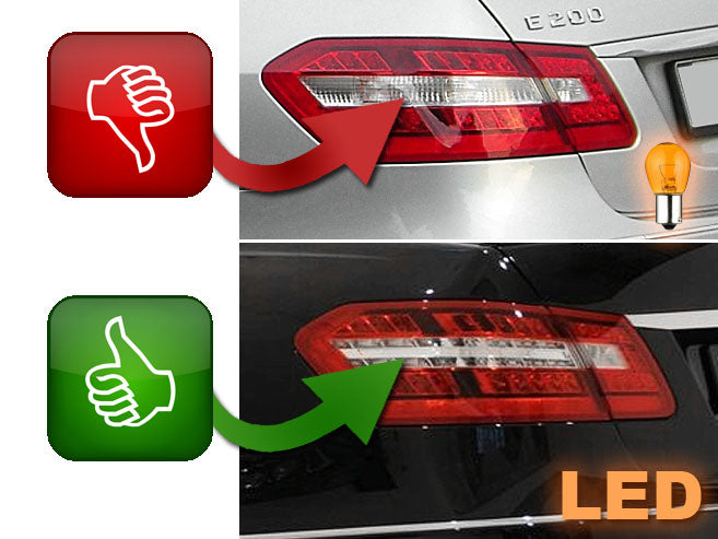 Tuning-Tec Voll LED Rückleuchten für Mercedes Benz E-Klasse W212 Limousine 09-13 rot/klar