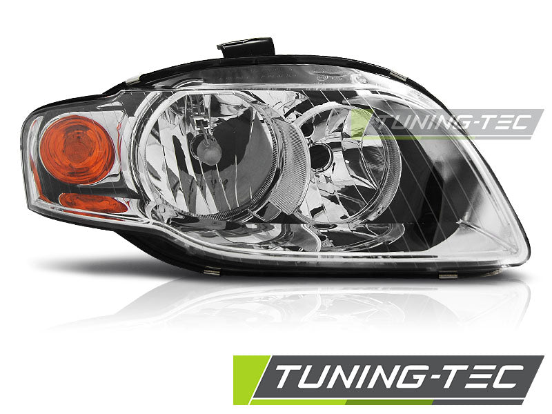 Tuning-Tec Klarglas Scheinwerfer Rechts für Audi A4 B7 11.04-03.08 Chrom