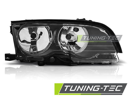 Tuning-Tec Klarglas Scheinwerfer Rechts BMW 3er E46 Coupe/Cabrio 01-03 Schwarz