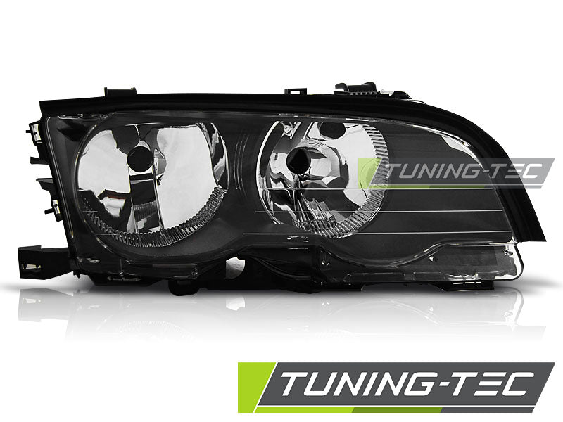 Tuning-Tec Klarglas Scheinwerfer Rechts für BMW 3er E46 Coupe/Cabrio 99-01 Schwarz