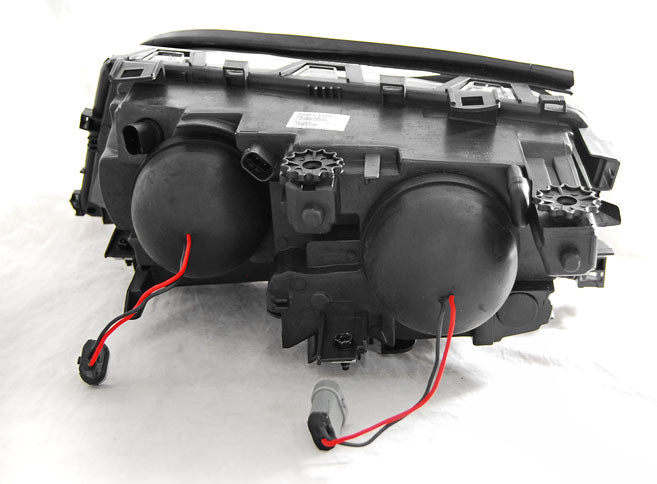 Tuning-Tec Klarglas Scheinwerfer Rechts für BMW 3er E46 Coupe/Cabrio 99-01 Schwarz