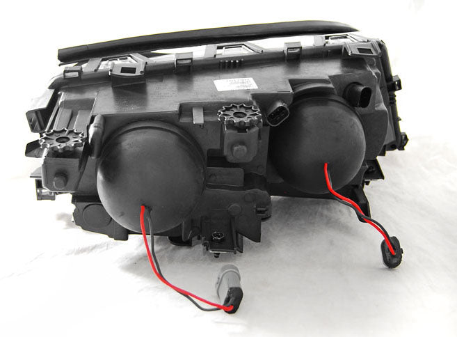 Tuning-Tec Klarglas Scheinwerfer Links für BMW 3er E46 Coupe/Cabrio 99-01 Schwarz