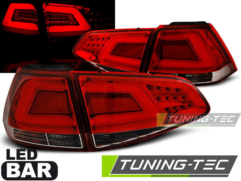 Tuning-Tec LED Lightbar Rückleuchten für VW Golf 7 (VII) 13-17 rot/klar