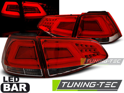 Tuning-Tec LED Lightbar Rückleuchten für VW Golf 7 (VII) 13-17 rot/klar