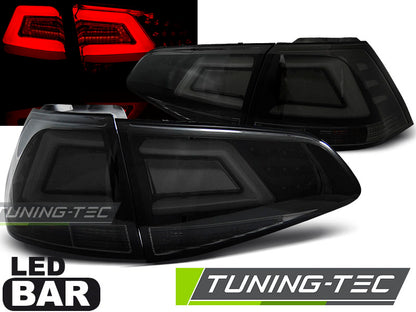 Tuning-Tec LED Lightbar Rückleuchten für VW Golf 7 (VII) 13-17 schwarz/rauch