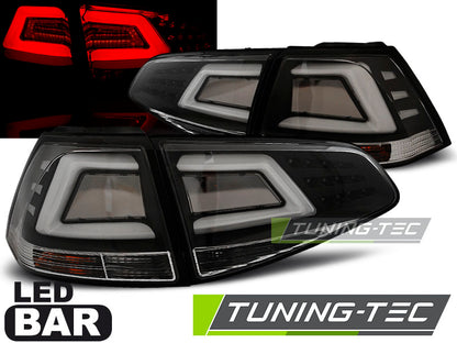 Tuning-Tec LED Lightbar Rückleuchten für VW Golf 7 (VII) 13-17 schwarz / klar