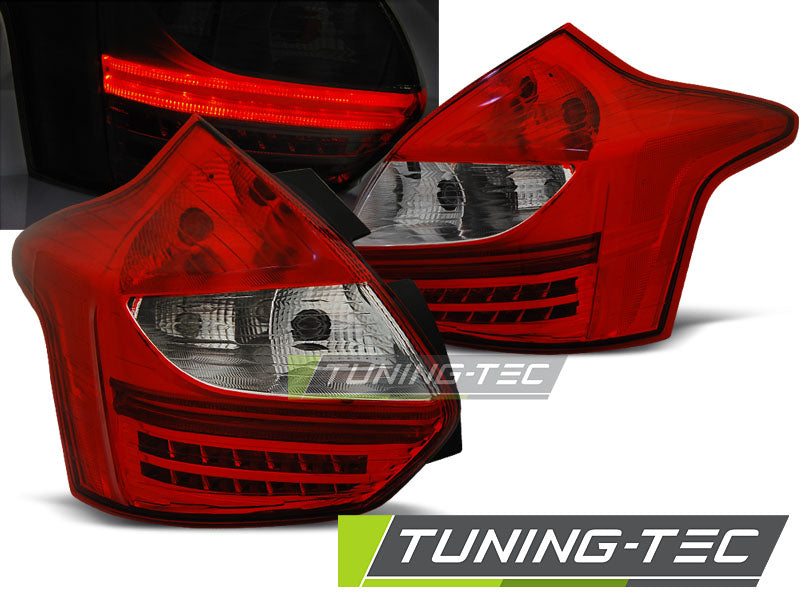 Tuning-Tec LED Lightbar Rückleuchten für Ford Focus MK3 11-14 rot/klar