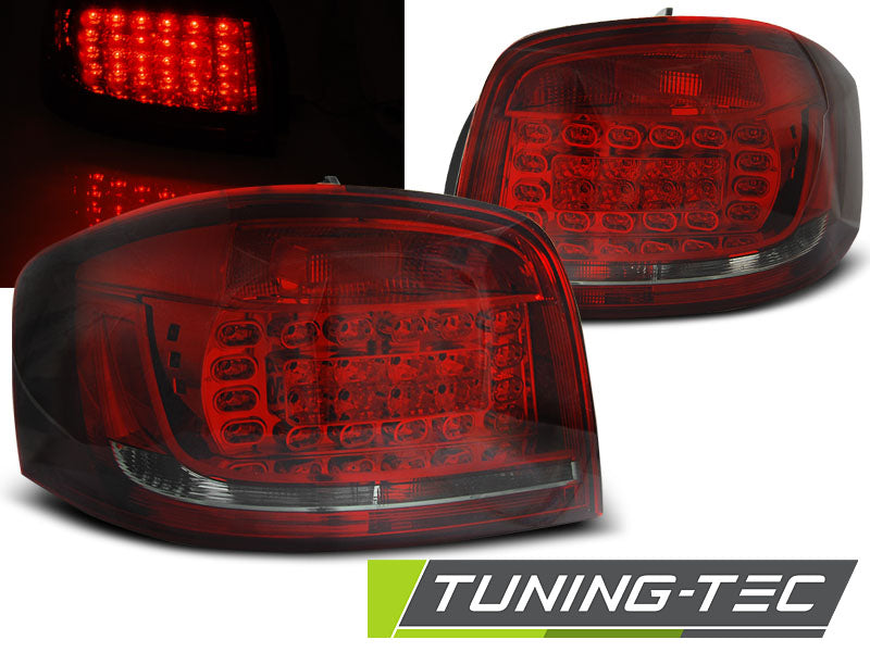 Tuning-Tec LED Rückleuchten für Audi A3 8P Facelift 08-12 rot/rauch