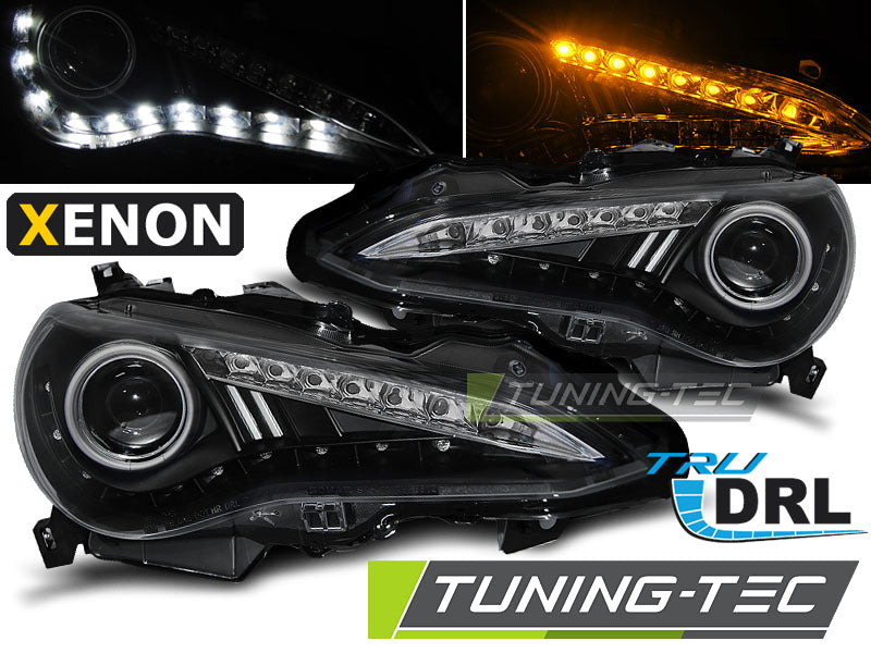 Tuning-Tec Xenon LED Tagfahrlicht Scheinwerfer für Toyota GT86 12-16 schwarz