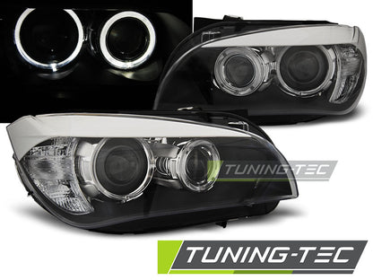 Tuning-Tec LED Angel Eyes Scheinwerfer für BMW X1 E84 09-12 schwarz