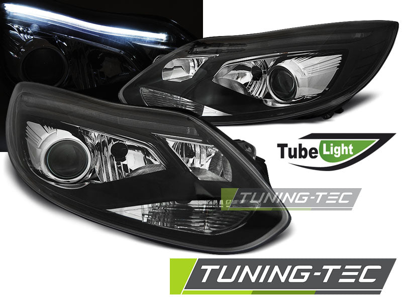 Tuning-Tec LED Tagfahrlicht Scheinwerfer für Ford Focus MK3 11-14 schwarz LTI