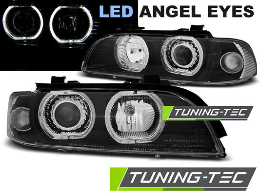 Tuning-Tec LED Angel Eyes Scheinwerfer für BMW 5er E39 95-03 Lim./Touring Schwarz