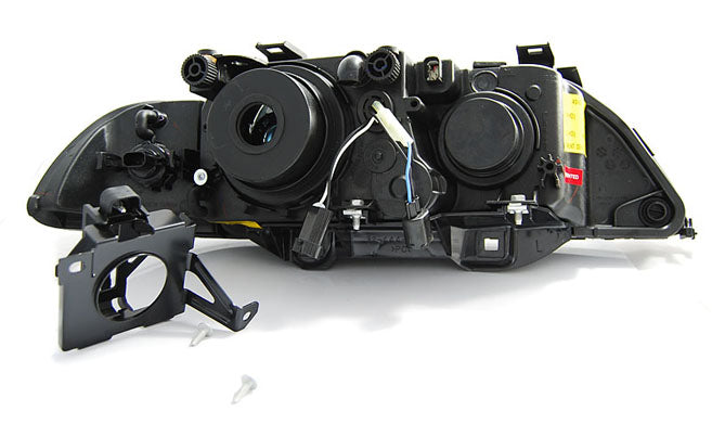 Tuning-Tec Xenon LED Angel Eyes Scheinwerfer für BMW 5er E39 Facelift 00-03 schwarz