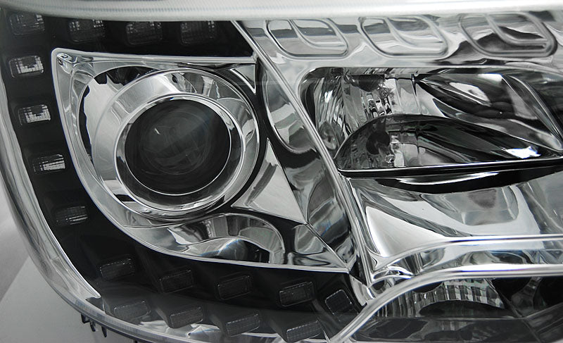 Tuning-Tec LED Tagfahrlicht Scheinwerfer für VW T5 GP (Facelift) 10-15 chrom