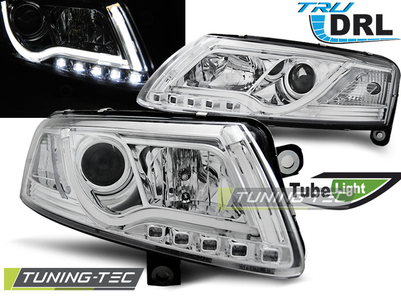 Tuning-Tec LED Tagfahrlicht Scheinwerfer für Audi A6 C6 (4F) 04-08 chrom LTI