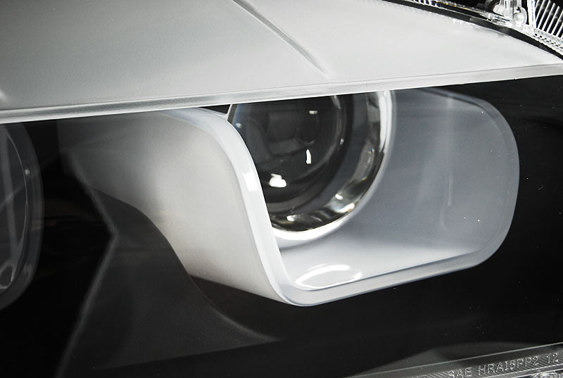 Tuning-Tec Xenon LED Tagfahrlicht Angel Eyes Scheinwerfer für BMW X1 E84 Facelift 12-14 schwarz