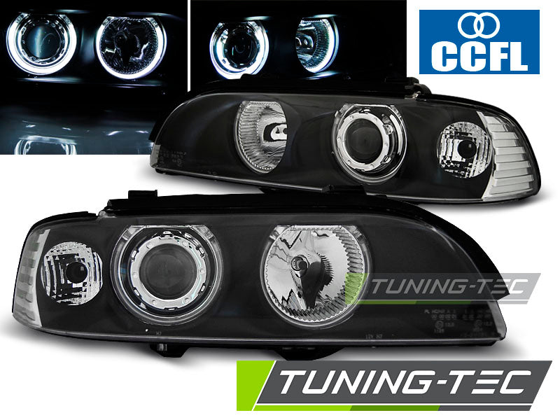 Tuning-Tec CCFL Angel Eyes Scheinwerfer für BMW 5er E39 95-03 schwarz