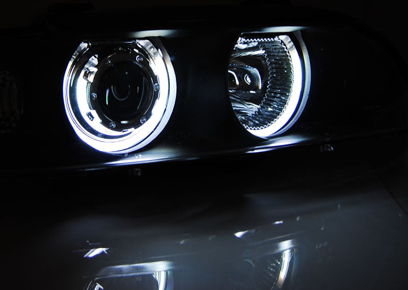 Tuning-Tec CCFL Angel Eyes Scheinwerfer für BMW 5er E39 95-03 schwarz