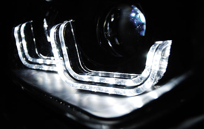 Tuning-Tec LED Tagfahrlicht Angel Eyes Scheinwerfer für BMW 3er F30/F31 11-15 schwarz