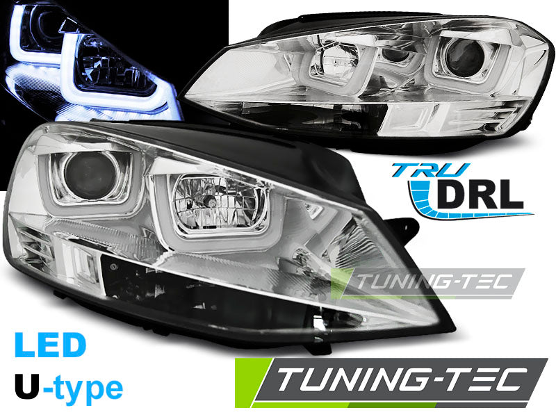 Tuning-Tec LED Tagfahrlicht Scheinwerfer für VW Golf 7 12-17 chrom