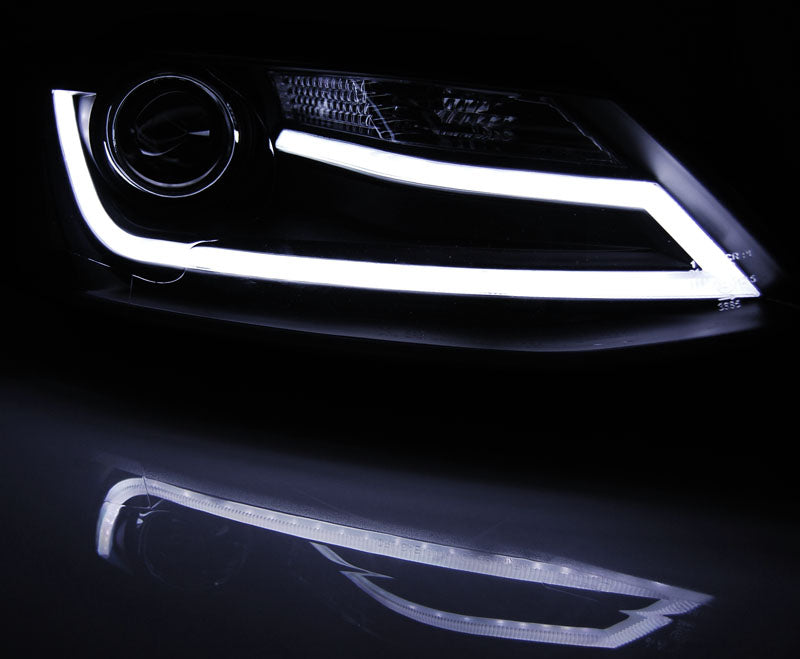Tuning-Tec LED Tagfahrlicht Scheinwerfer für VW Jetta 6 11-18 schwarz LTI