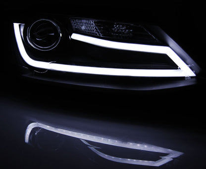 Tuning-Tec LED Tagfahrlicht Scheinwerfer für VW Jetta 6 11-18 schwarz LTI
