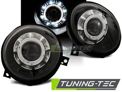 Tuning-Tec LED Angel Eyes Scheinwerfer für VW Lupo 98-05 schwarz
