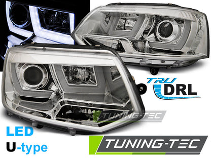Tuning-Tec LED Tagfahrlicht Scheinwerfer für VW T5 GP (Facelift) chrom LTI