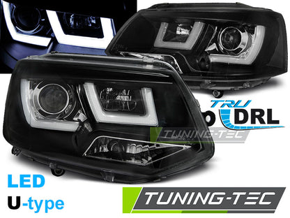 Tuning-Tec LED Tagfahrlicht Scheinwerfer für VW T5 GP (Facelift) 10-15 schwarz LTI