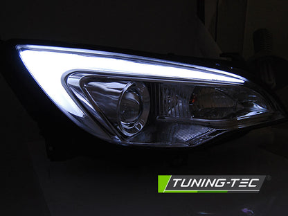Tuning-Tec LED Tagfahrlicht Scheinwerfer für Opel Astra J 10-15 chrom