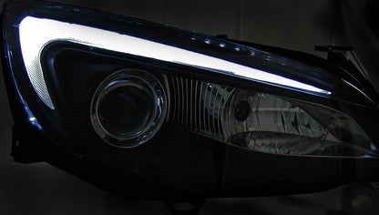 Tuning-Tec LED Tagfahrlicht Scheinwerfer für Opel Astra J 10-15 schwarz