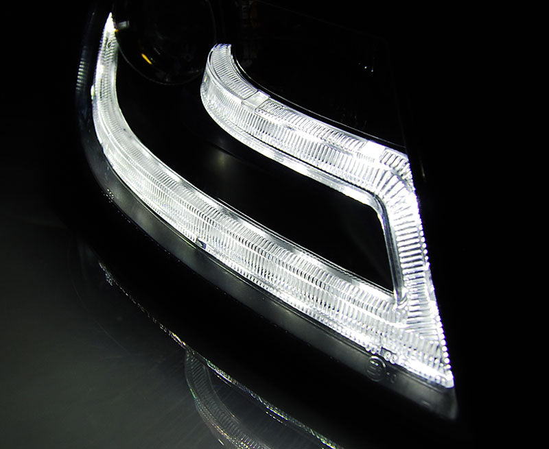 Tuning-Tec Xenon LED Tagfahrlicht Scheinwerfer für Audi A4 B8 08-11 schwarz