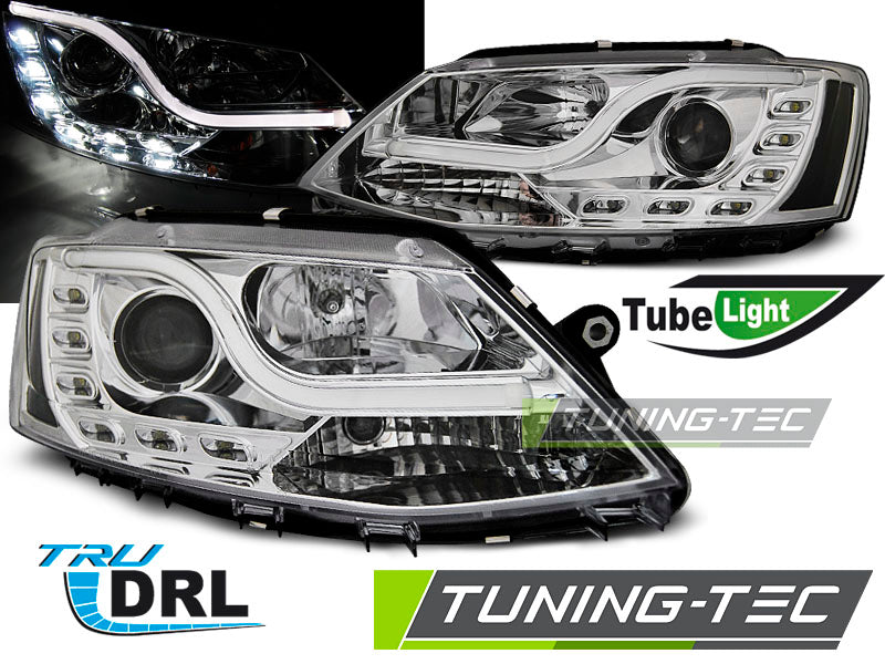 Tuning-Tec LED Tagfahrlicht Scheinwerfer für VW Jetta 6 11-18 chrom