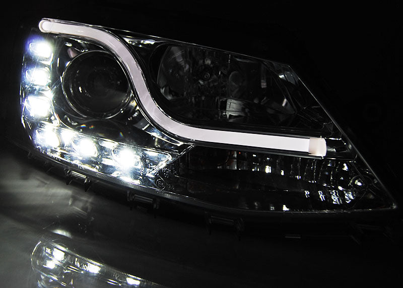 Tuning-Tec LED Tagfahrlicht Scheinwerfer für VW Jetta 6 11-18 chrom
