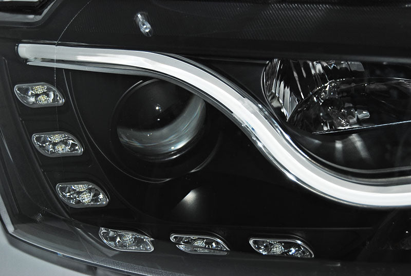 Tuning-Tec LED Tagfahrlicht Scheinwerfer für VW Jetta 6 11-18 schwarz